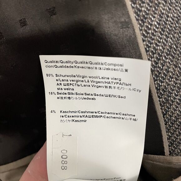 Hugo Boss 40S Dark Brown Wool / Silk / Cashmere 3-Button Dual-Vent Sports Coat - Picture 10 of 11